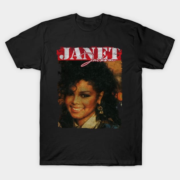 TEXTURE ART- JANET JACKSON 80S T-Shirt by ZiziVintage